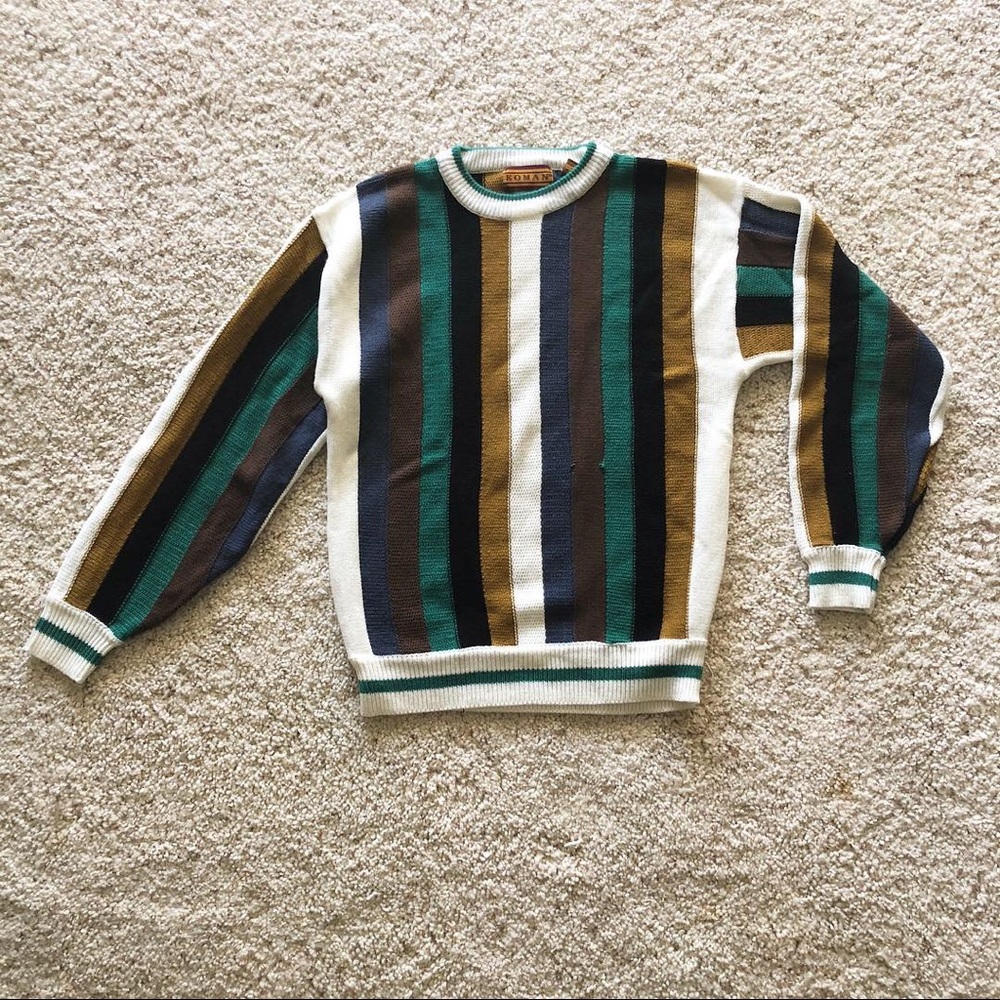 Striped Koman Vintage Dad Sweater